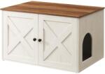 Brius Litiera mascata tip mobilier cu usi model hambar, compartiment cu separator, 80x53x50 cm, alb (EZ-PCL002P01) Comoda