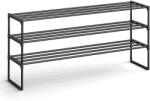 Brius Suport pentru pantofi cu 3 niveluri, structura metalica, 30x117x55 cm, negru (EZ-LSA033B01) Pantofar