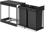 Brius Cos gunoi incorporabil 2 compartimente 2x15l cadru extensibil, 48x25x44 cm, design discret, negru (EZ-LTB950B01) Cos de gunoi