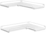 Brius Set de 2 rafturi plutitoare de colt in forma de L, stil industrial, 40x29x14cm, alb (EZ-LLS831W14) Raft