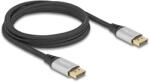 Delock DisplayPort kábel 16K 60 Hz 2 m ezüst fém (80634) (80634) (80634)