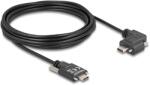 Delock USB 2.0 kábel USB Type-C apa csatlakozó csavarokkal - USB Type-C apa csatlakozó csavarokkal ívelt bal / jobb PD 3.0 60 W 5 m (80959) (80959) (80959)