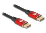 Delock DisplayPort kábel 8K 60 Hz 5 m piros fém (80607) (80607) (80607)