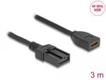 Delock HDMI önműködő kábel HDMI-A anya - HDMI-E apa kapcsolattal 3 m, 4K 60 Hz-s (87905) (87905) (87905)