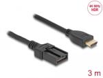 Delock HDMI önműködő kábel HDMI-A apa - HDMI-E apa kapcsolattal 3 m, 4K 60 Hz-s (87906) (87906) (87906)