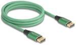 Delock DisplayPort kábel 16K 60 Hz 2 m zöld fém (80630) (80630) (80630)
