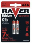 RAVER Lithium L92/2 1, 5V AAA Lithium mikro elem (Raver-L92-2-B7811)