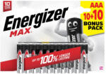 Energizer Max LR03/20 Alkaline 1, 5V AAA tartós mikro elem (ENERGIZER-MAX-LR03-20)