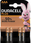 Duracell Plus LR03/4 MN2400 Alkaline 1, 5V tartós AAA mikro elem (Duracell-Plus-LR03-4BP)