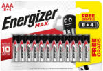 Energizer Max LR03/8+4 Alkaline 1, 5V tartós AAA mikro elem (ENERGIZER-MAX-LR03-12BP)