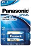 Panasonic EVOLTA 6LR61EGE Alkaline 9V tartós elem (Panasonic-6LR61EGE)