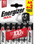 Energizer Max LR6/4+2 Alkaline 1, 5V AA tartós ceruza elem (ENERGIZER-MAX-CERUZA)