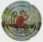  Monkey King üveg hamutartó - Fán ülő koronás majom mintával, Ø 10 cm (A-133014-1)