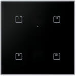 ELKO EP Hungary ELKOEP RFGB-40B/MT - Érintőgombos üveg vezérlő - 4 gombos, fekete, szögletes MATTER (8976)