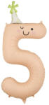 Partydeco Számos lufi 34" 86cm óriás színes szám, számjegy 5-ös (LUFI934249) Lufi