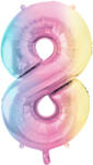  Fólia lufi szám formájú 8, pasztell szivárvány, 86 cm (FB1M-8-000P)