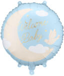  Welcome Baby fólia lufi, világoskék, 35x35 cm (FB350-001J)