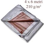 Procart Prelata universala 210g/mp, 4x6 m, impermeabila, rezistenta la inghet si raze UV, ochiuri metalice montare (10.210.46)