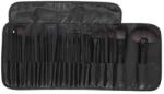 Procart Set 24 pensule make-up, diferite dimensiuni, husa piele ecologica, negru (MAUP-01)