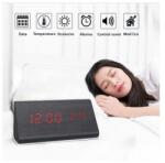  Ceas de birou LCD, afisaj data si temperatura, functie alarma, senzor de sunet, negru (MB-8465-3)
