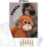  Örökre melletted - Punch - számfestő készlet - 50×60 cm (Keretre feszítve)