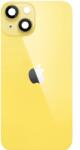  Spate telefon: Capac baterie Iphone 14 cu Lentile si Magnet OEM, Yellow