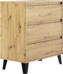 Mobikon Comoda DTD laminat stejar negru Bogan 70x38, 8x78, 4 cm (0000412438) Comoda