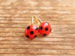 Atellier Wearable Art Cercei Ladybug - Argint placat cu aur
