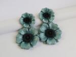 Atellier Wearable Art Cercei Floralia - gri-albastrui perlat și negru