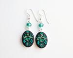 Atellier Wearable Art Cercei Green Goddess cu tortițe din argint