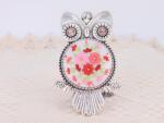 Atellier Wearable Art Pandantiv Bufniță cu flori