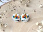 Atellier Wearable Art Cercei Happy Unicorn Rainbow - Argint placat cu rodiu