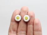 Atellier Wearable Art Cercei Daisy Dream pe suport din argint - cercei cu tortițe argint