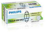 Philips LongLife C10W izzók, 10 W, 10 darabos kiszerelés