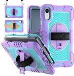  Strape tartós borító kézi fogantyúval és pánttal Xiaomi Redmi Pad 2 - lila/kék-zöld (6602008999F)