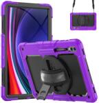  Rúgásálló borítás kézi fogantyúval Samsung Galaxy Tab S9 Ultra/Tab S10 Ultra - lila (660204120L)