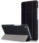  Háromrétegű, pattintható PU bőr tok Lenovo Tab 3 7 Plus-hoz - fekete (10180820A)