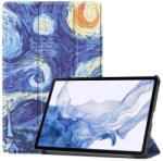  Patte okos PU bőr tablet tok Samsung Galaxy Tab S8 - olajfestmény (101244193F)