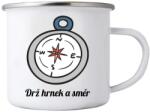  Fehér bádog bögre 380ml képpel - fogd a bögrét és irány (HRNEK-PLECH-80X87-90)