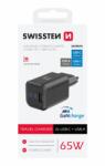 SWISSTEN GaN töltő 2x USB-C 65W PD + 1x USB-A 18W QC - fekete (22071410)