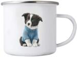  Fehér bögre 380ml képpel - pulóveres collie (HRNEK-PLECH-80X87-327)