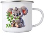  Fehér bádog bögre 380ml képpel - aranyos koala (HRNEK-PLECH-80X87-261)