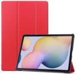  Állítható PU bőr táblagép tok Samsung Galaxy Tab S7 Plus - piros (101228803E)