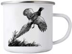  Fehér 380ml bádog bögre képpel - fácán (HRNEK-PLECH-80X87-60)