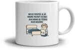  Fehér kerámia bögre 330ml képpel - idézet az ágy és én (HRNEK-90X82-BILY-14)