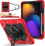  Strapabíró huzat kéztartóval és vállpánttal Xiaomi Pad 7/7 Pro-hoz - piros/fekete (6602008137H)