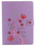  Pillangó PU bőr tok iPad Air készülékhez - lila (10117995H)