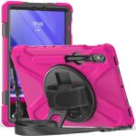  Rúgásálló borítás kézi fogantyúval Samsung Galaxy Tab S9/Tab S10 készülékhez - rózsaszínű (660204072D)