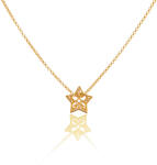 Astyle Aranyozott ezüst nyaklánc áttört csillag medállal