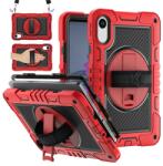  Strape tartós borító kézi markolattal és pánttal Xiaomi Redmi Pad 2 - piros/fekete (6602008999B)